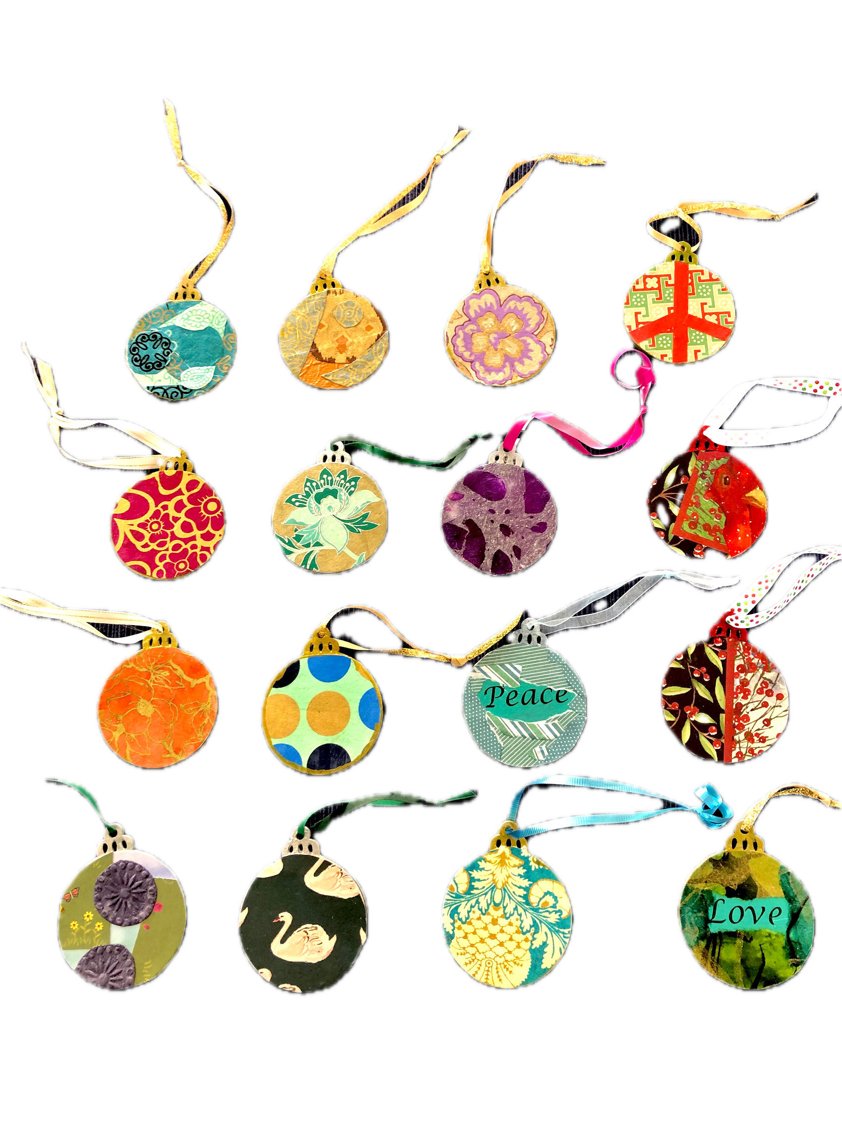 multi-colored ornaments