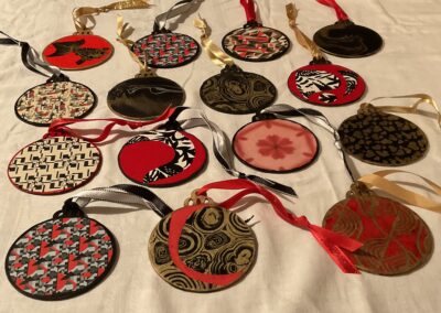 Red, Black and Gold Ornaments